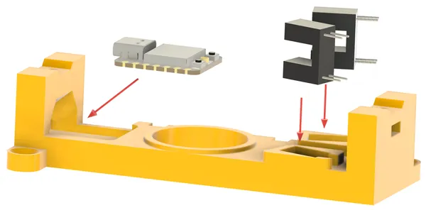 Arcade Spinner Exploded View Detail
