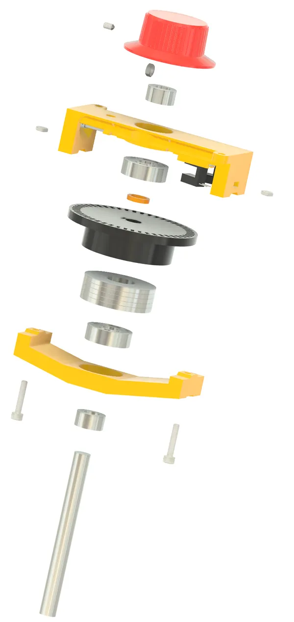 Arcade Spinner Exploded View Overall