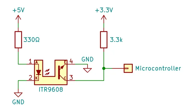 Arcade Spinner Partial Schematic