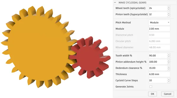 Cycloidal Gear Add-in